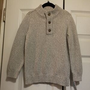 NWT Carter's Gray Button Collar Sweater Size 5T